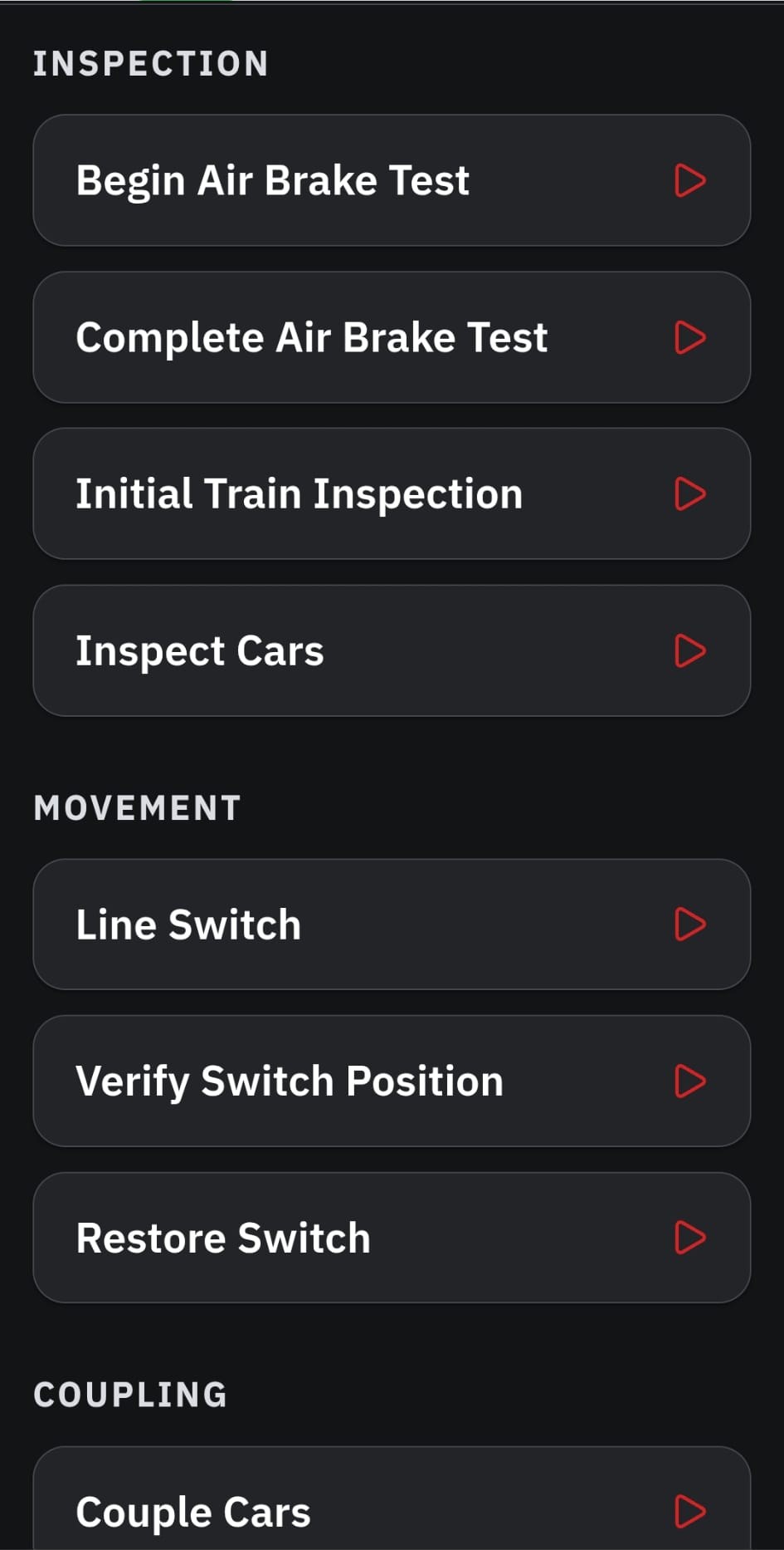 The Conductor Activities library, grouped by category