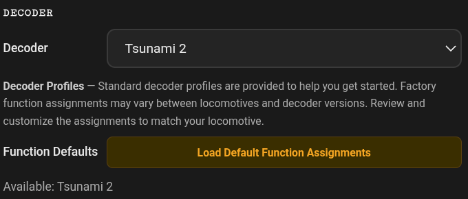 Figure 7.3 — Choose the decoder, then load its function list.